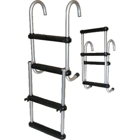 Powerplay 4-Step Removable Folding Ladder, Stainless 316 PO2594391